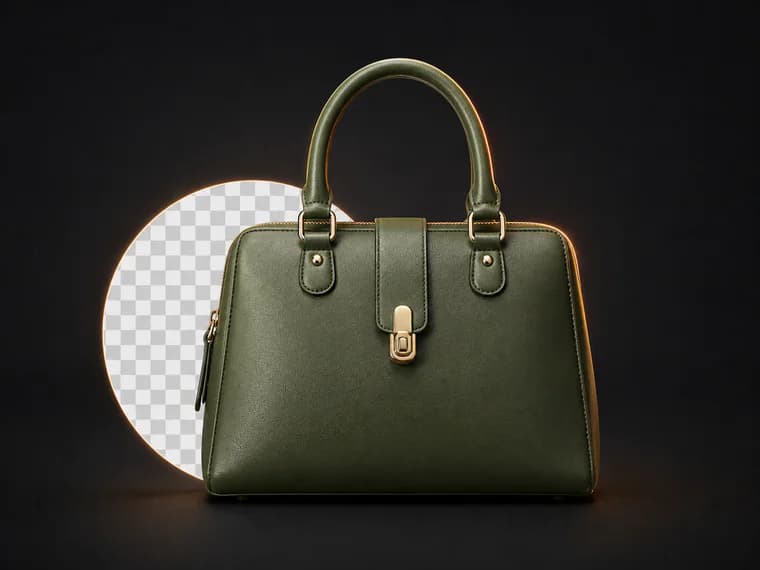 Handbag background removal preview
